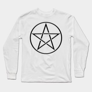 Black Pentacle, Wiccan Symbol for When You're Feeling Witchy Long Sleeve T-Shirt